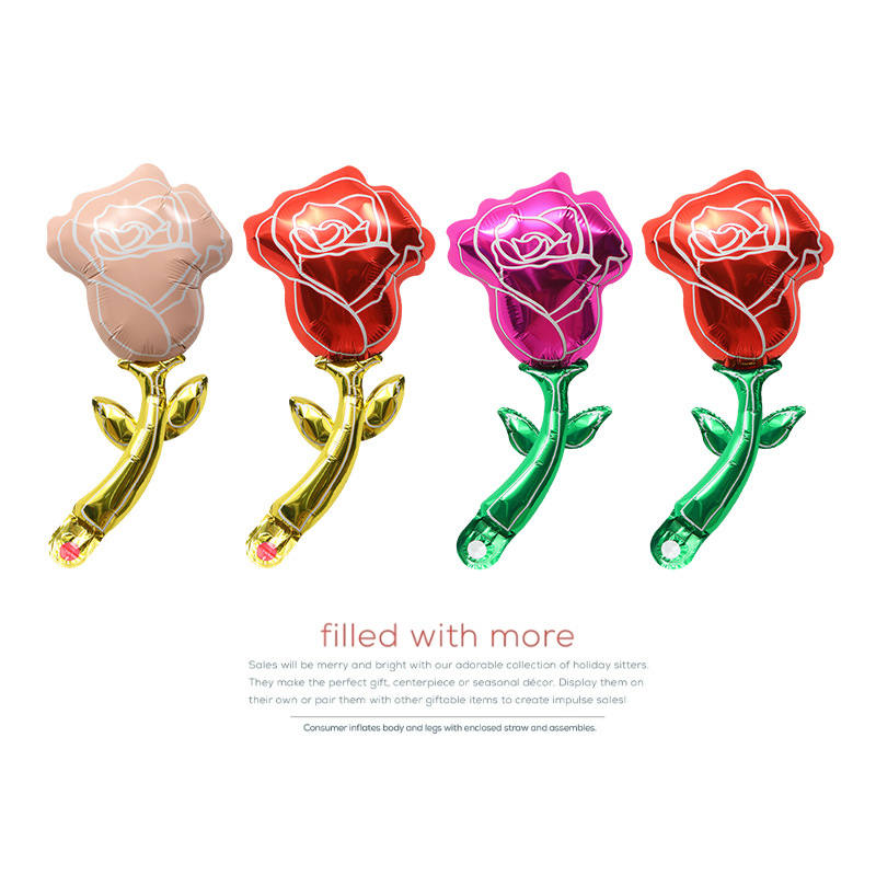 Decoración de la habitación de la boda accesorios de fotografía globo pequeño tamaño rosa flor dibujos animados película de aluminio regalo globo