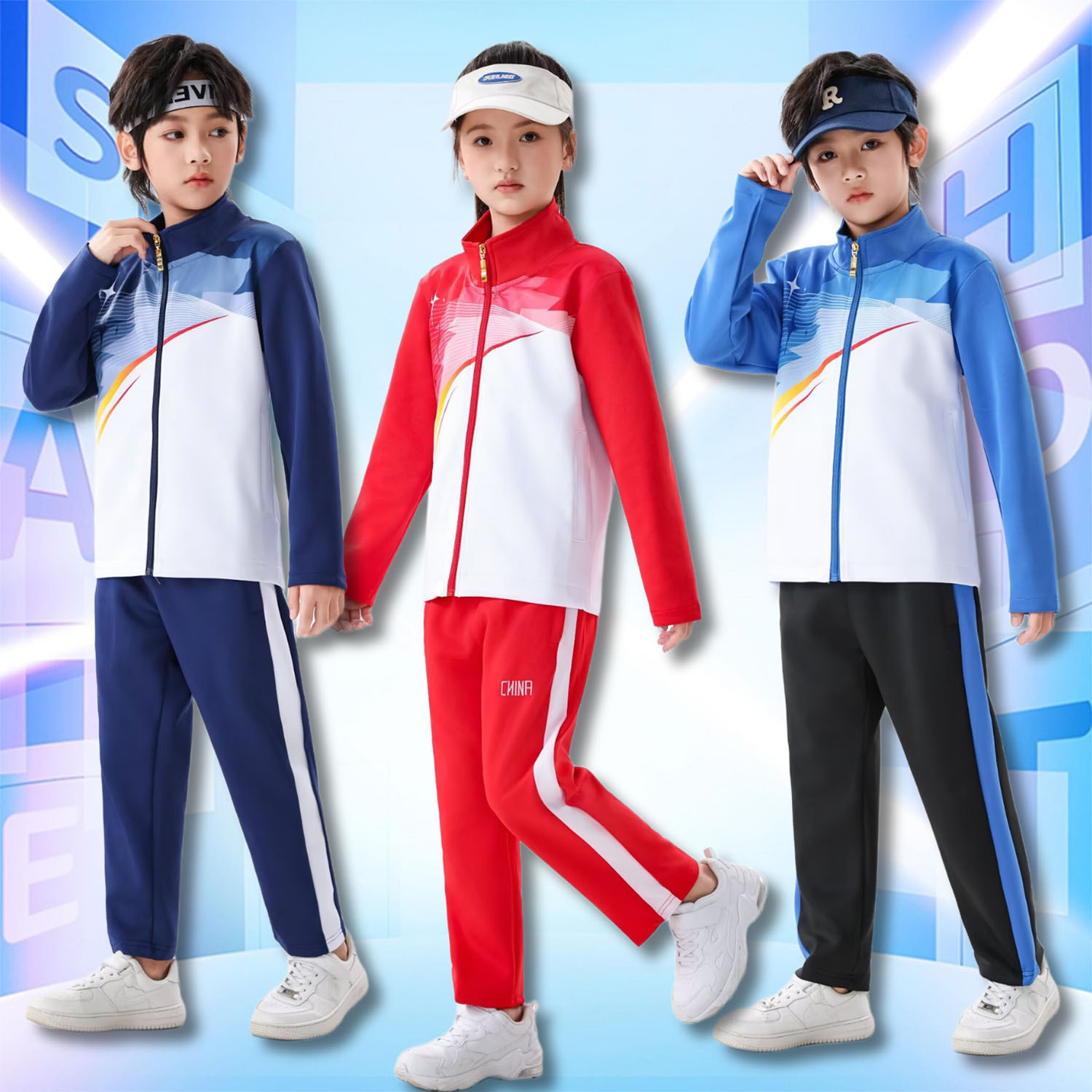 Children's Basketball Uniform Suit Boys and Girls Autumn and Winter Long-Sleeved Sports Jacket Primary School Students Printed Number Competition Training Appearance Uniform