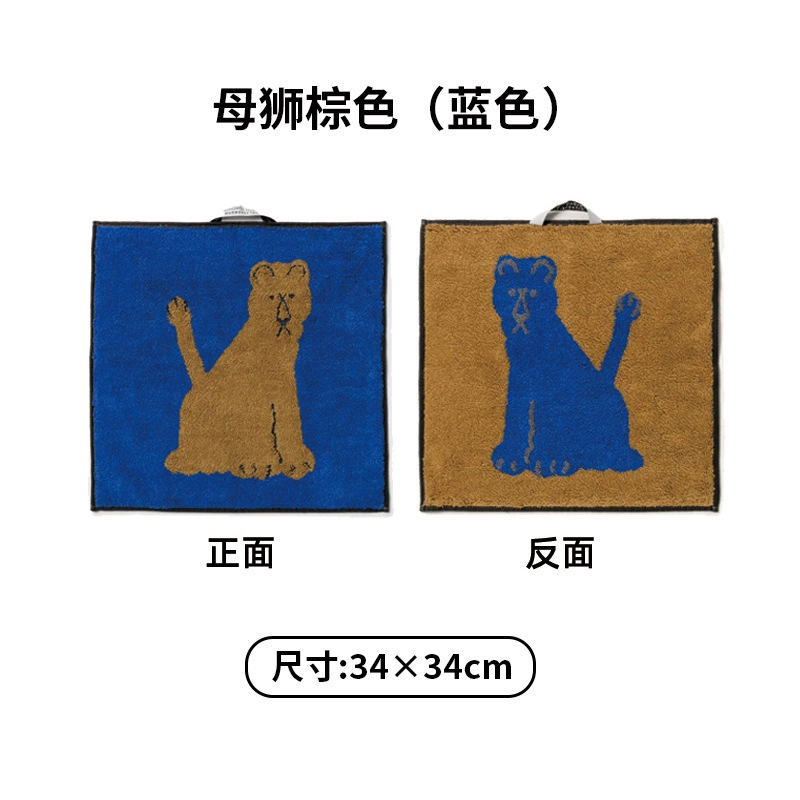 提花卡通INS风纯棉方巾34*34CM加厚60克方巾擦手巾柔软吸水小毛巾|undefined