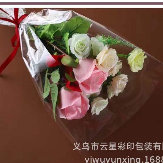 批发1.7丝opp塑料卷筒鲜花果篮礼品全透明玻璃纸包装纸玻璃纸材料