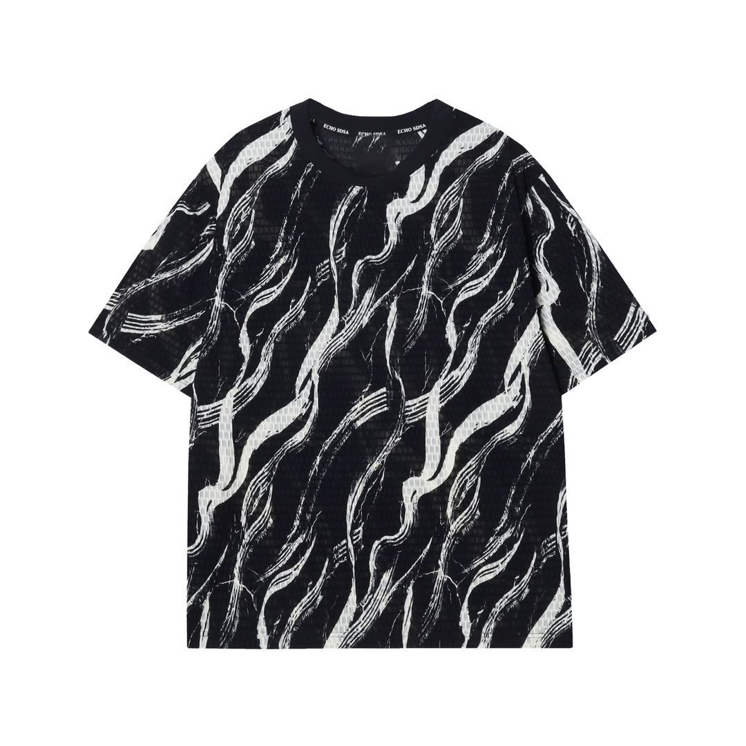 Fashionable sports trend retro casual T-shirt