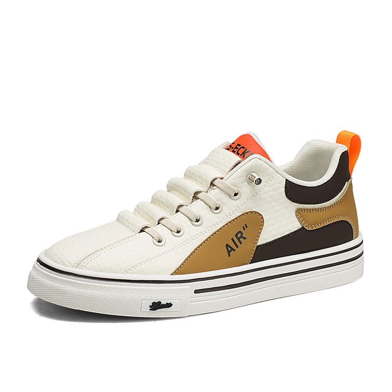 2025 primavera de zapatos de suela baja para hombres, zapatos de cuero para estudiantes, zapatos deportivos casuales de transmisión en vivo, zapatos de moda para hombres