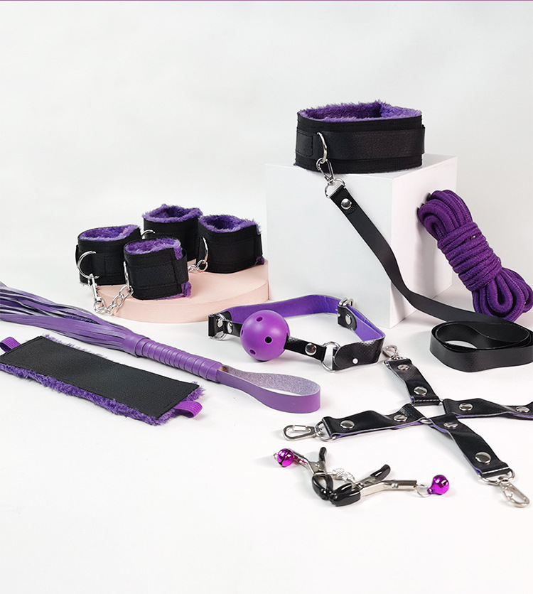 SM Bondage Set 10-Piece Webbing Plush Kit for Couples — detail image 29