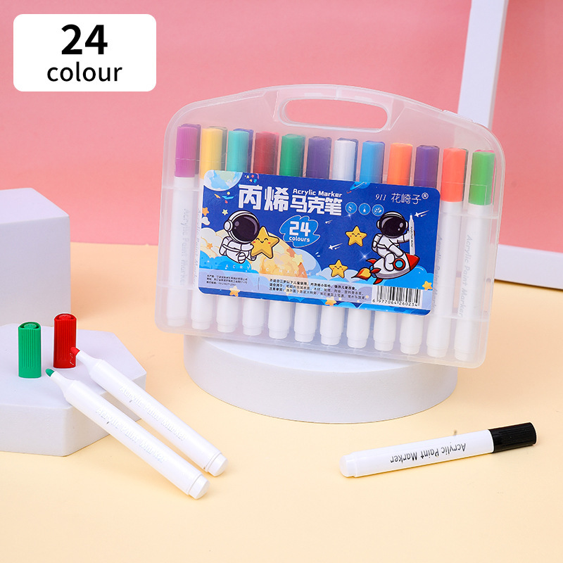 アクリルマーカー 80色 小学生アート 不透明色 積み重ね可能な水彩ペン 子供用 洗えるカラーペン 幼児用|undefined