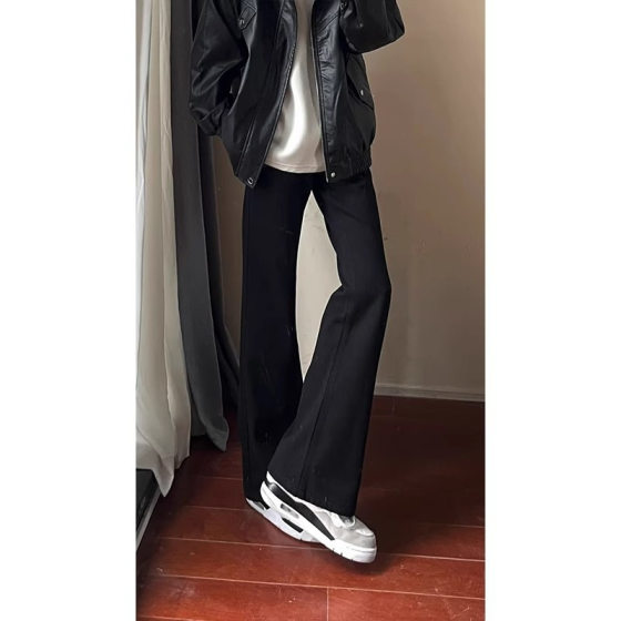 Tall and Slimming Slim-Fit Scimitar Jeans Men's Stretch American Style High Street Black Straight Long Pants Spring and Autumn