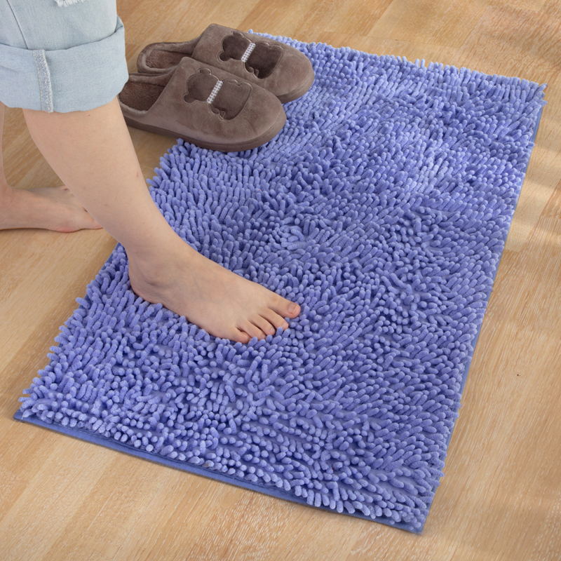 Alfombra de baño de chenille antideslizante absorbente de secado rápido resistente a manchas