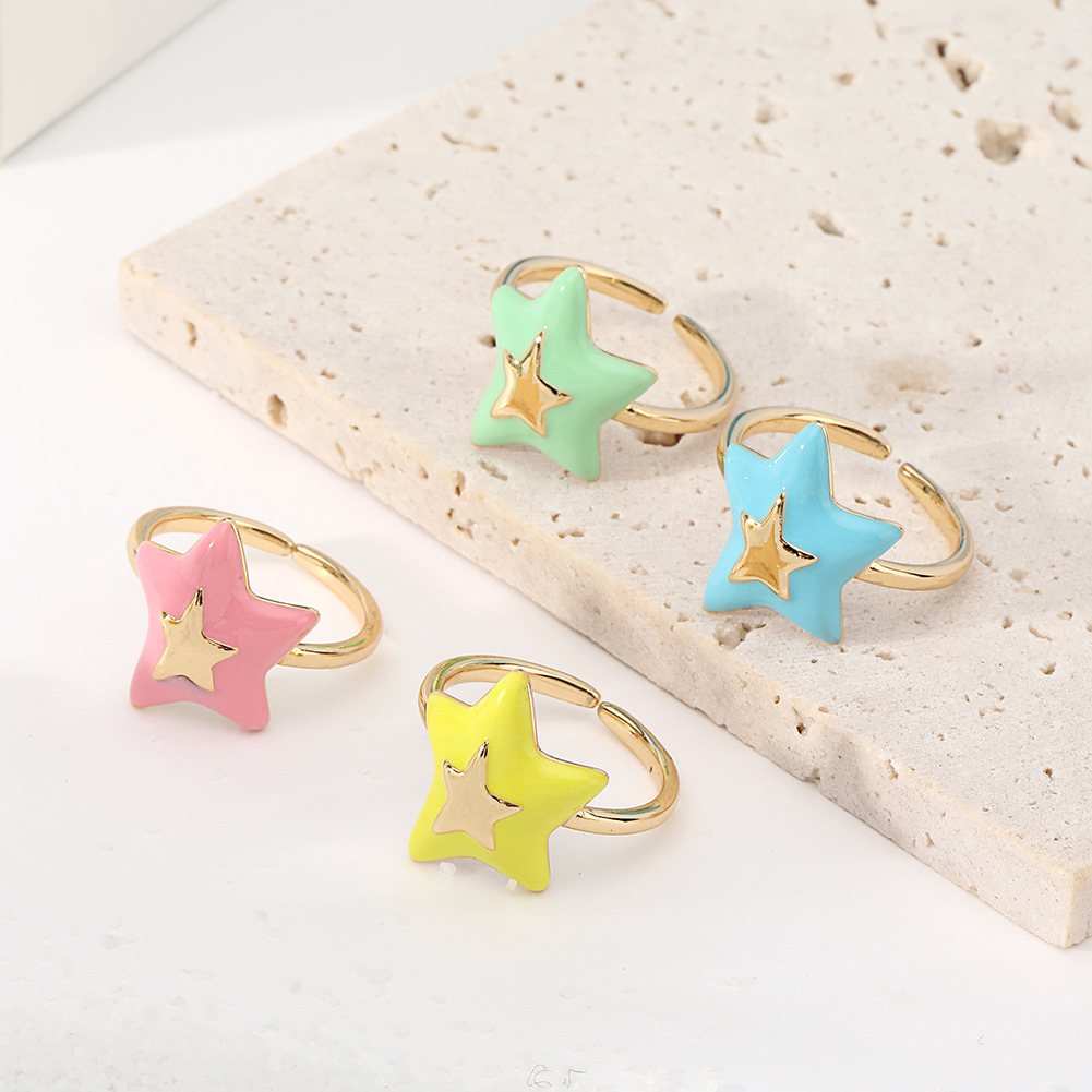 Fashion Star Copper Open Ring Plating Copper Rings