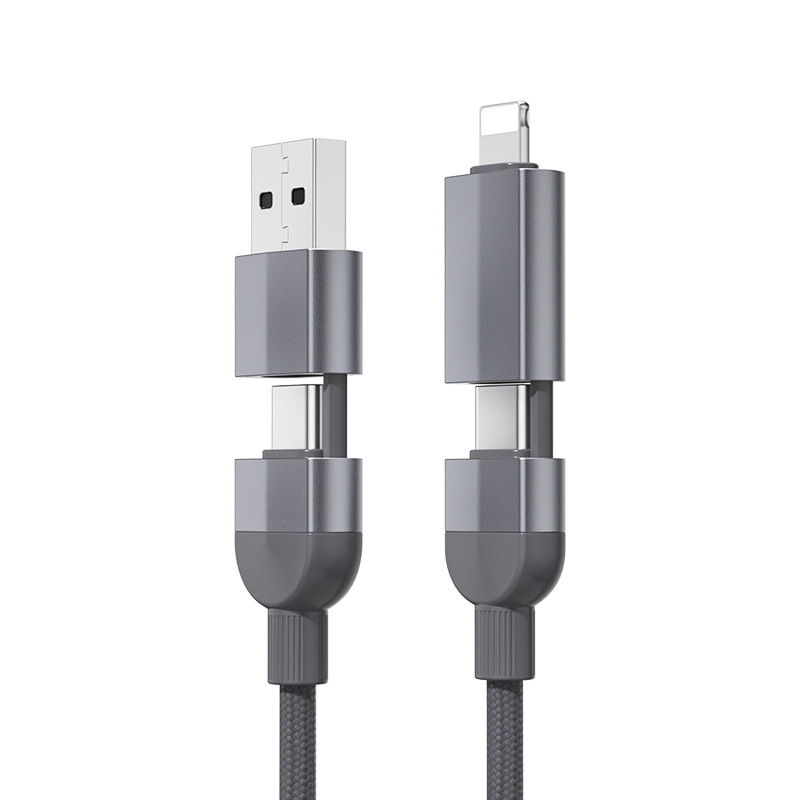 120Wフォーインワン超高速充電編組データケーブルApple Android Type-c携帯電話充電ケーブル卸売に適しています|undefined