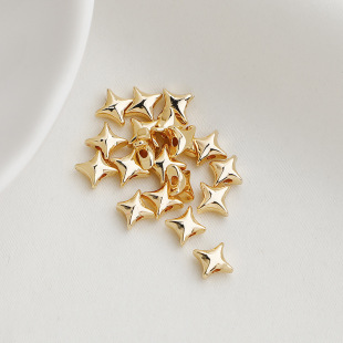 14K����ɫ�Ľ����Ǹ��� ����朶��ʮ�ִ��龎�K diy�Ʒ���