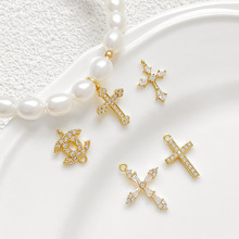 18k�~��������ɫ��ʯʮ�ּ��pC����diy�ֹ��Ʒ��������