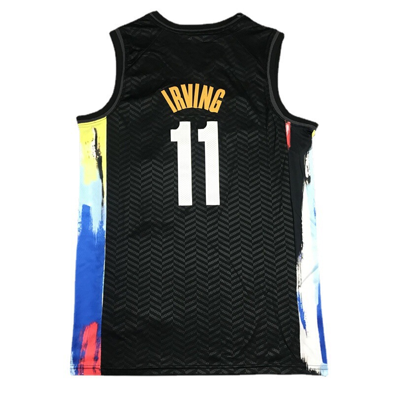 Brooklyn Nets Embroidered Graffiti City Edition Basketball Jersey Vest No. 13 7 # 11 Harden Durant Irving