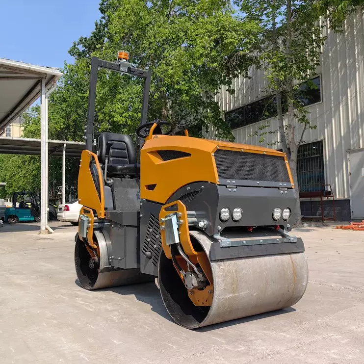 厂家供应1.3吨小型压路机全液压座驾式双钢轮沥青压实压路机