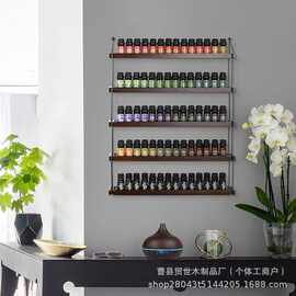 木质精油收纳架壁挂多特瑞精油瓶展示架化妆品口红香水小样展示架