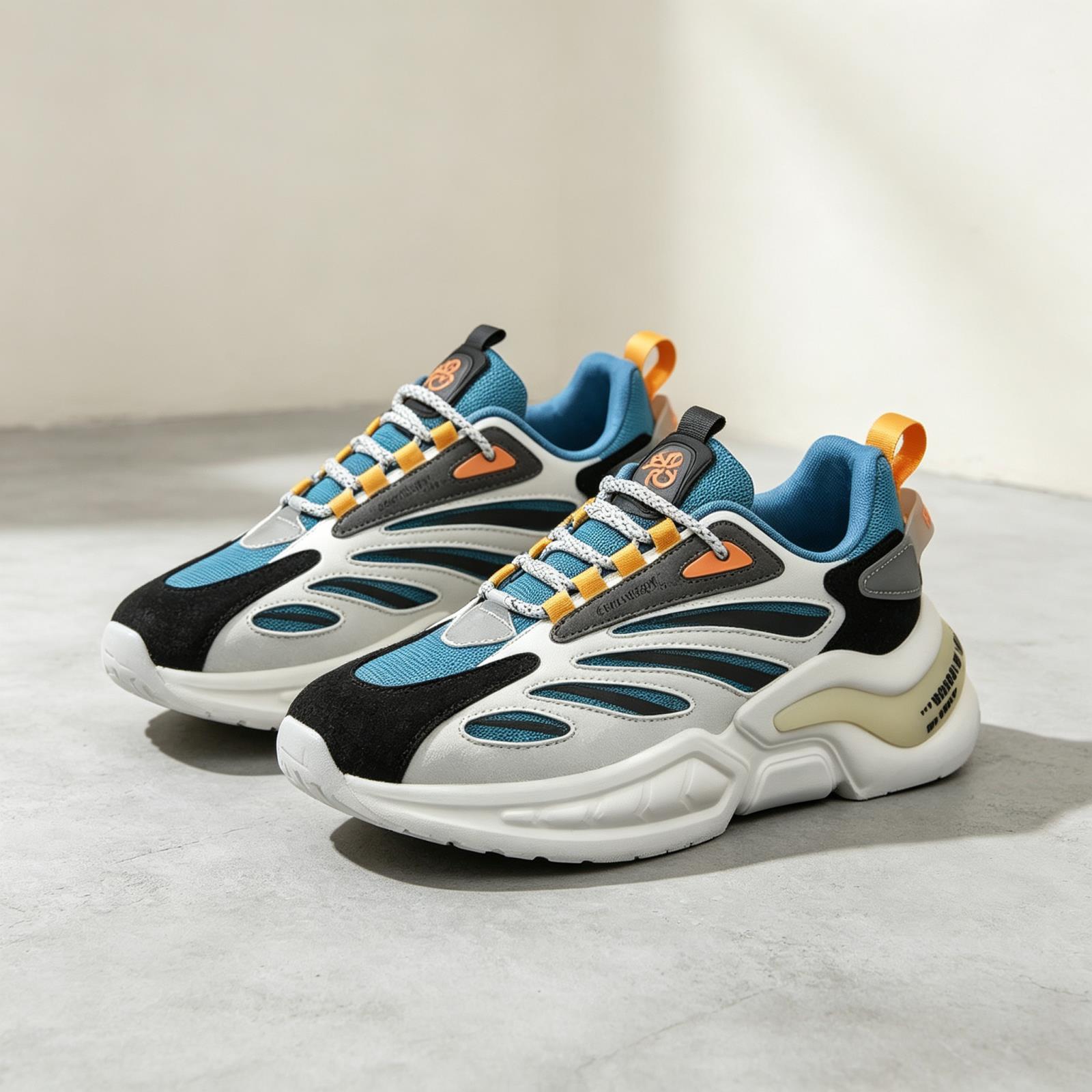 Men's Breathable Korean-style Mesh Fashion Dad Sneakers, Versatile Low-top Casual Running Shoes For Men,_vogvips.com