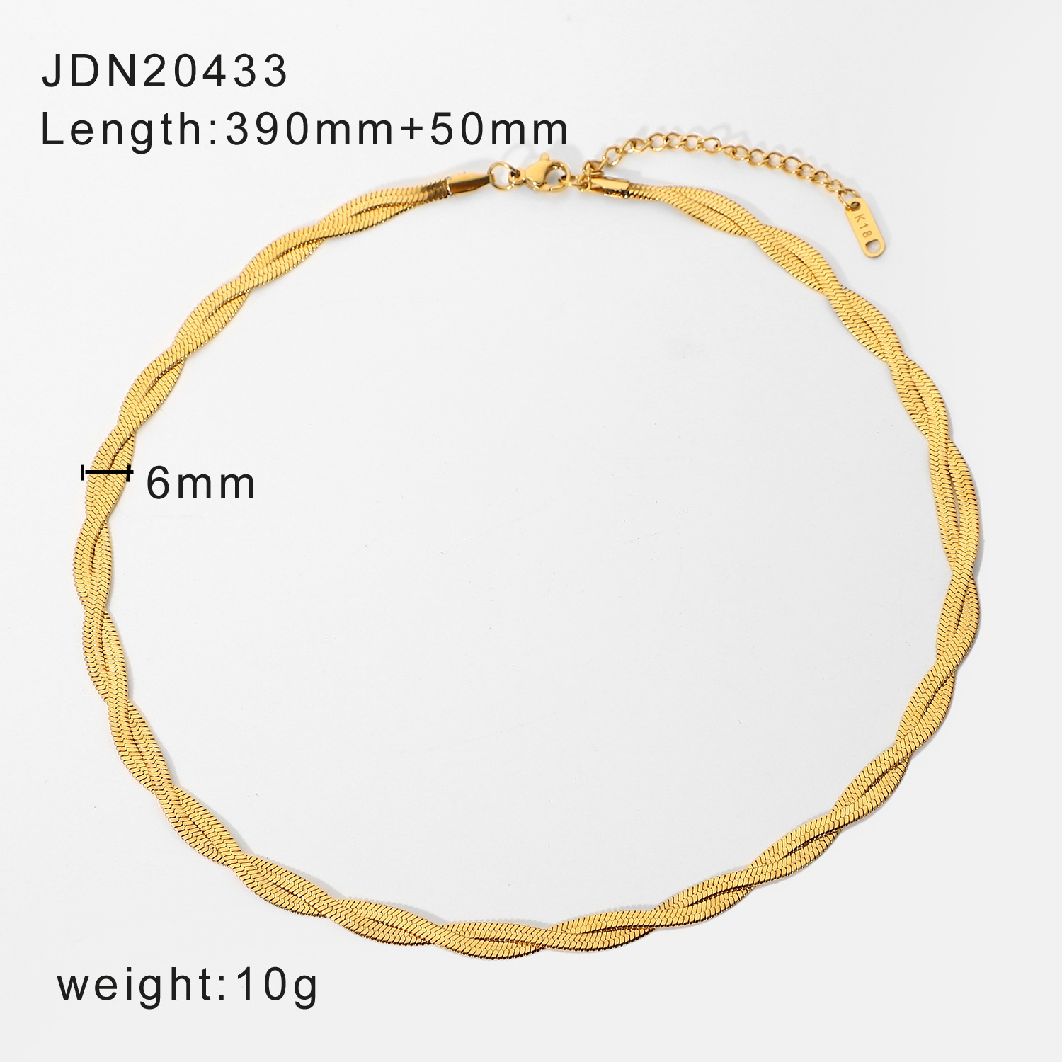 Wholesale Jewelry Simple Crossed Flat Snake Chain Stainless Steel Necklace Nihaojewelry display picture 9