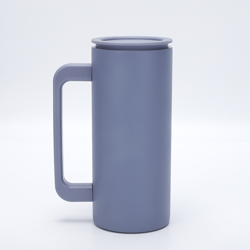 Suministro directo de comercio exterior 304 taza de vacío con mango de doble capa de vacío de acero inoxidable taza de agua de la Oficina taza de té