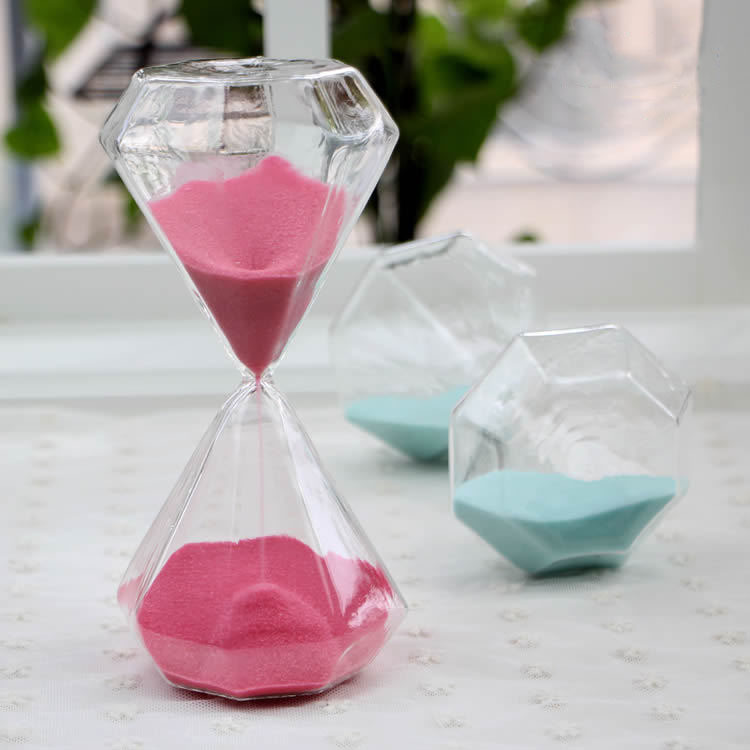 Diamante multicolor temporización creativa reloj de arena adornos/Día de San Valentín decoraciones creativas accesorios para el hogar