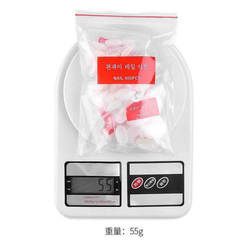 Pieza de uñas de ballet 500 piezas transparente color natural salón pieza de uñas falsas pasta completa Ballet ataúd pieza de uñas