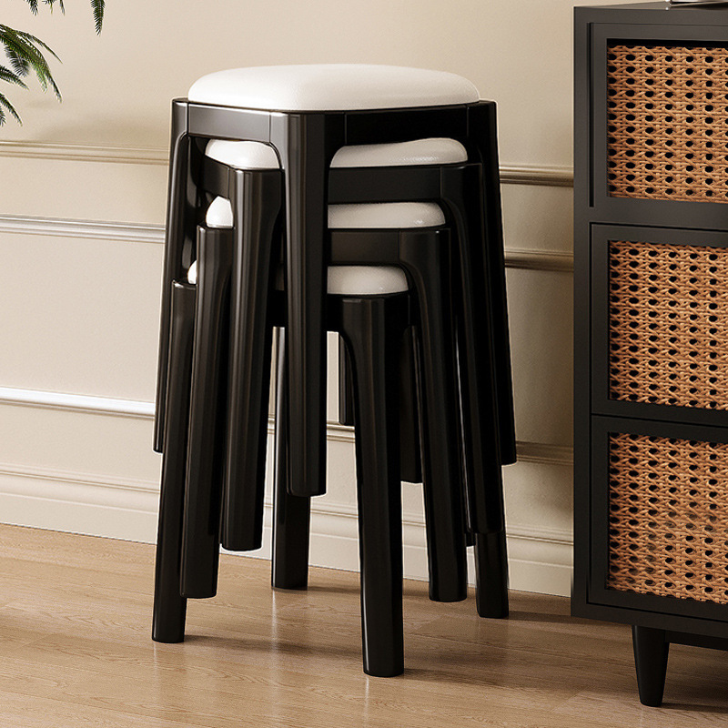 Silla de comedor de madera maciza medieval, mesa y silla de comedor de paquete suave, taburete cuadrado para el hogar, taburete de té de tamaño pequeño, banco, silla italiana apilable