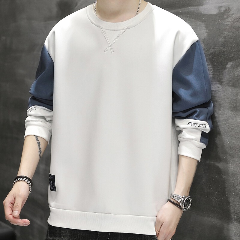 [Cross-Border Exclusive] Men's Long Sleeve T-Shirt 2026 Spring and Autumn Loose Thin Casual Round Neck Long Sleeve Sweatshirt for Men