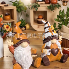 クロスボーダーバレンタインデーギフトコーヒーダブルノームクリスマス樹脂工芸品装飾品家の装飾デスクトップ