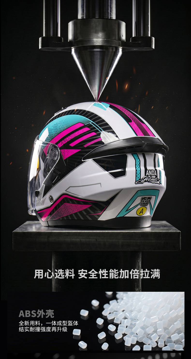 Ad Electric Motorcycle Helmet 3C Certified Men's and Women's Motorcycle Riding Half Helmet Breathable All-Season Safety Helmet