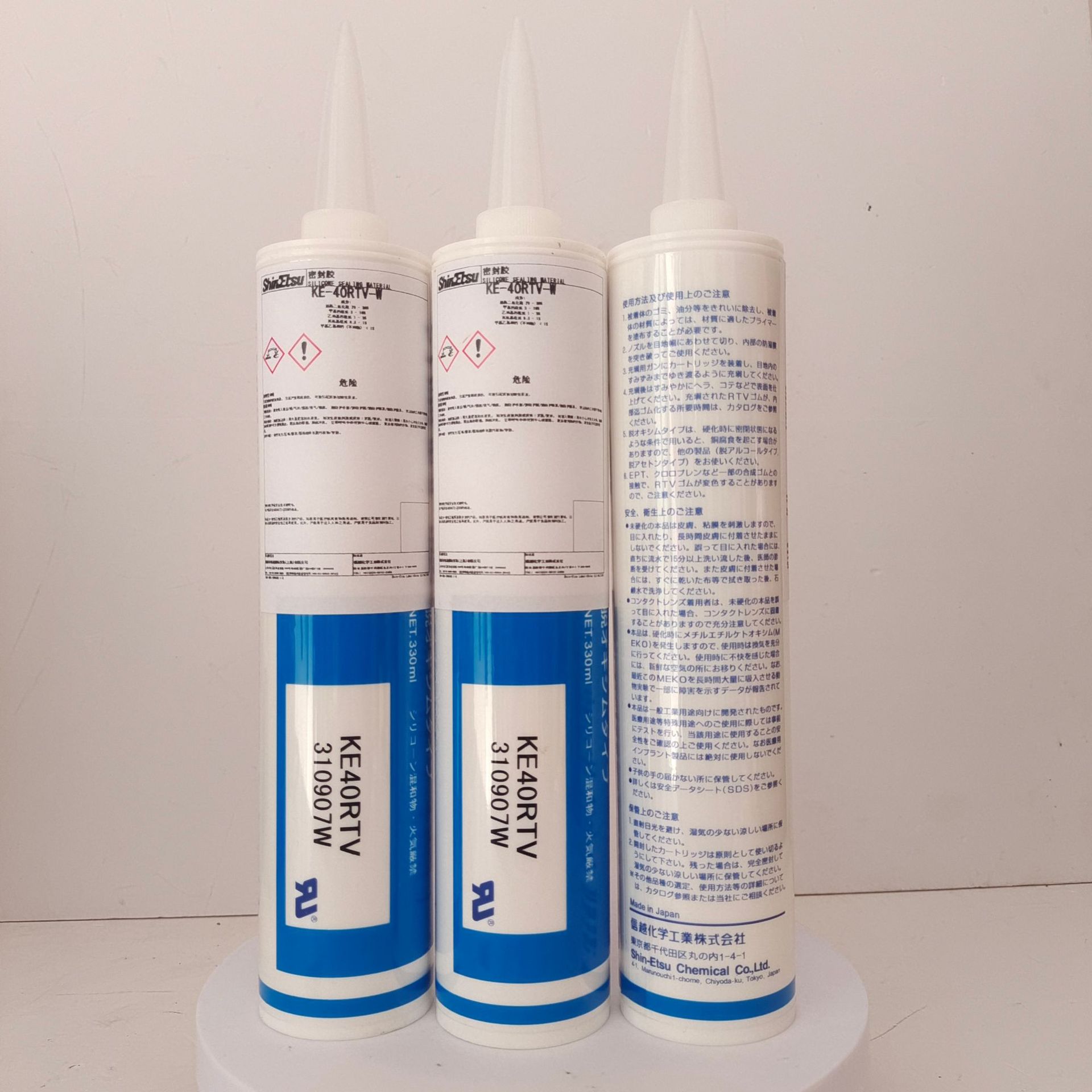 ShinEtsu信越ＫＥ40ＲＴＶ电子硅胶耐高温ＵＬ阻燃胶330ＭＬ信越