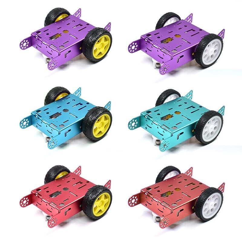 2WD Aluminum Alloy Smart Car Kit Robot Car Metal Chassis Kit Suitable for arduino