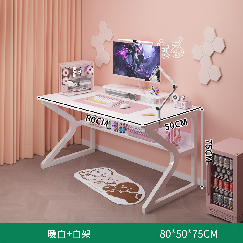 Escritorio para computadora doble Escritorio para estudiantes en el hogar Escritorio de estudio Escritorio de dormitorio de apartamento pequeño Escritorio minimalista Escritorio blanco