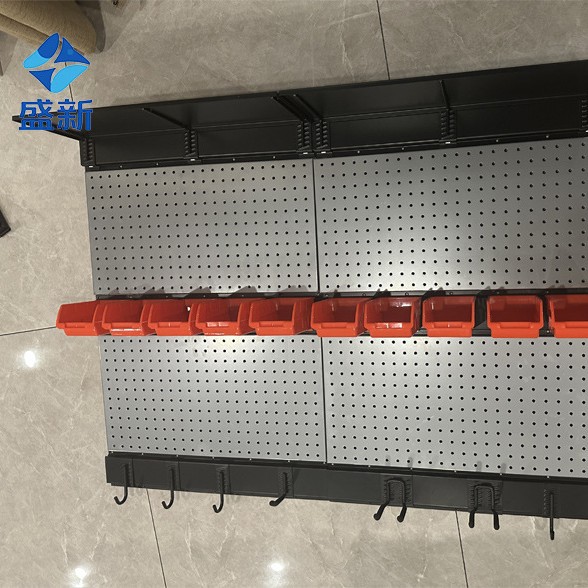 Panel de pared metálica especial transfronterizo para herramientas de garaje agujero de almacenamiento agujero de almacenamiento agujero de almacenamiento de acabado y almacenamiento marco de exhibición de clavos