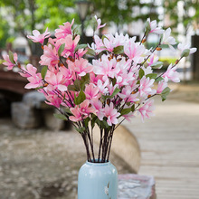 11头洋兰迷你单支小玉兰仿真绢花家居装饰瓶花婚庆假花仿真跳舞兰