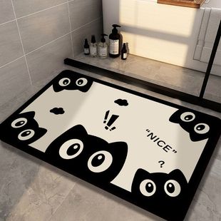 Bathroom Absorbent Floor Mat Foot Mat Shower Room Mat Toilet Entry Door Foot Suck-resistant Quick-dry Toilet Toilet