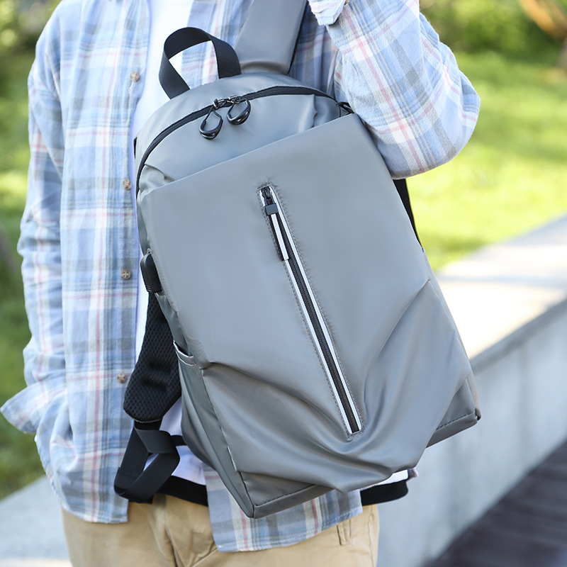 Nuevas mochilas de estudiantes de poliéster transfronterizas, mochila de estudiantes coreanos, mochila simple para hombres, bolsas de ocio de viaje