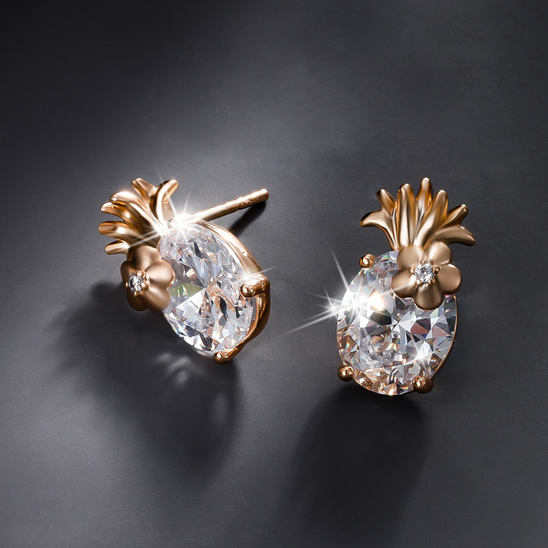 Pendientes elegantes de alto grado de luz de lujo nicho pendientes de circonio con incrustaciones de lujo para las mujeres