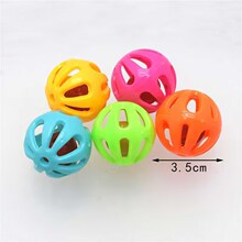 单色3.5CM带壳铃玩具塑料铃铛配件彩色外壳 多色 儿童玩具用铃铛