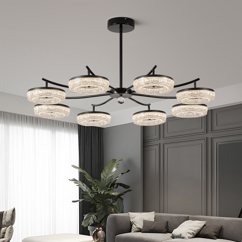 Luz italiana de lujo de lujo de alto nivel 2025 nueva luz principal del vestíbulo moderna y simple lámpara de techo de resina atmosférica