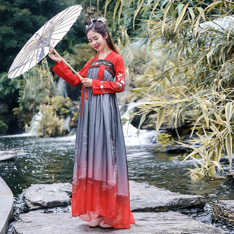 Customized Han Dynasty Female Adult Chinese Style Embroidered Chest-Length Underskirt Ethnic Style Long Skirt Suit Skirt Performance Clothing Made in Song Dynasty for Women