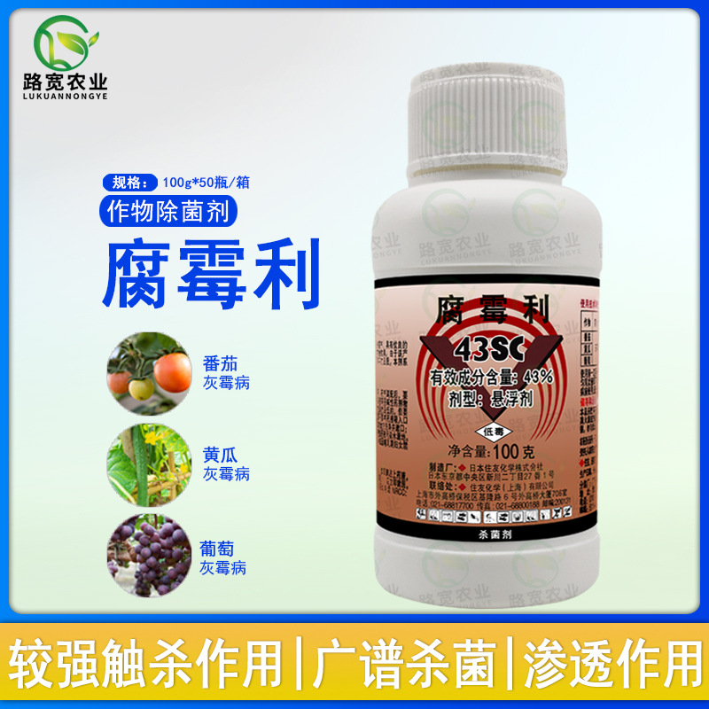 日本住友速美克 43%腐霉利蔬菜黄瓜番茄葡萄灰霉病农药杀菌剂100g