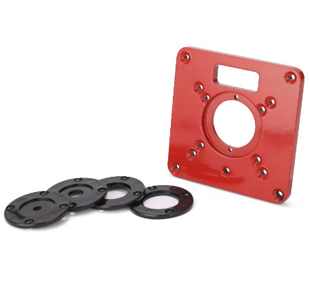 Woodworking CNC router bit reversal plate, electric acrylic milling slotting electric tool, woodworking hole machine edge trimming machine bit reversal plate