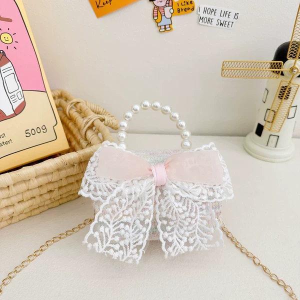 With bow, white