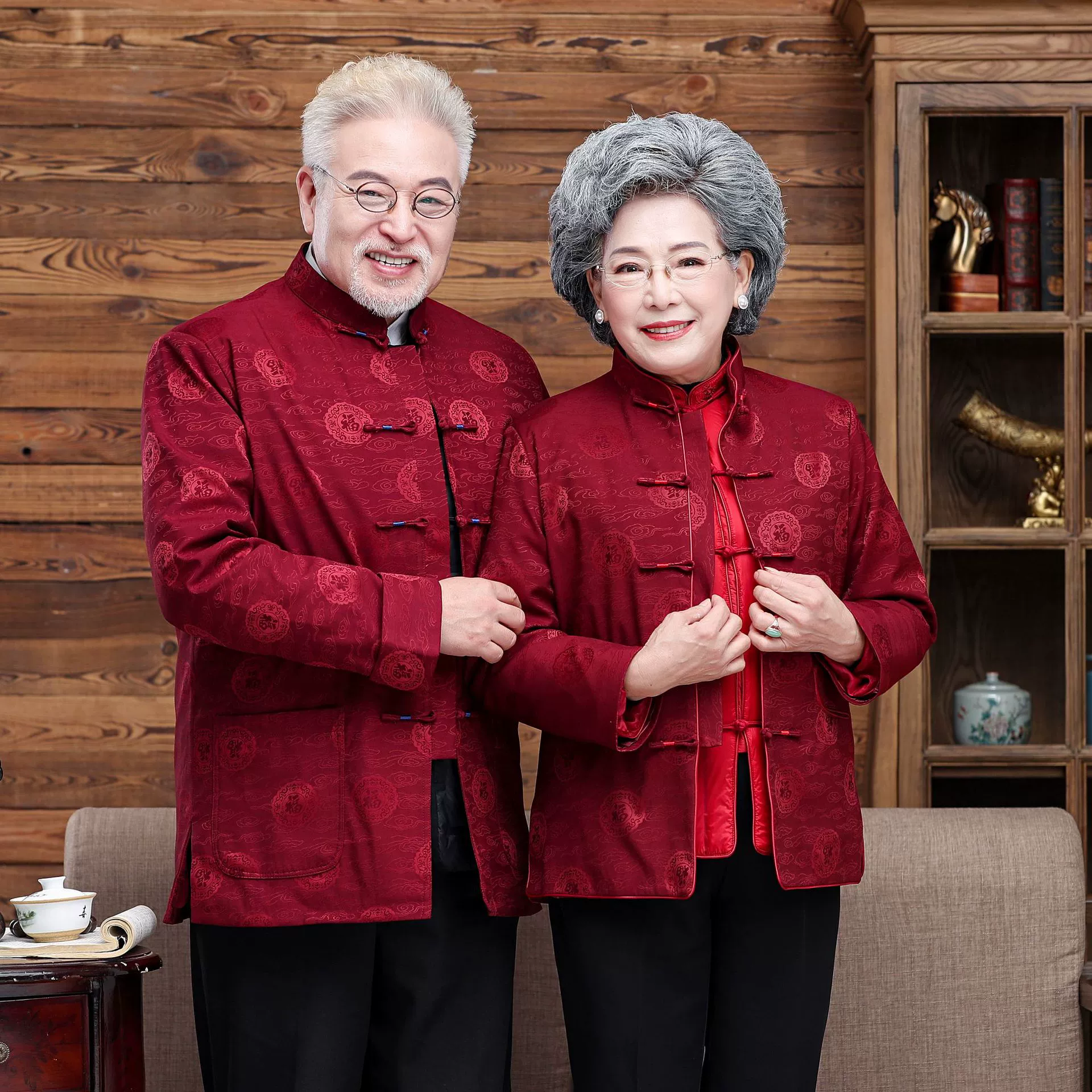 Осень и зима 3116 Одежда для пар среднего и пожилого возраста, оптовая продажа, мужская и женская одежда с длинными рукавами на день рождения, костюм Venus Tang