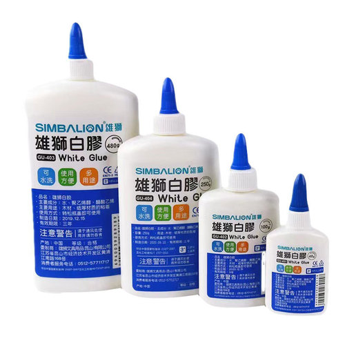 Lion GU401 white glue diy handmade glue children's students art class strong stick wood cloth white glue