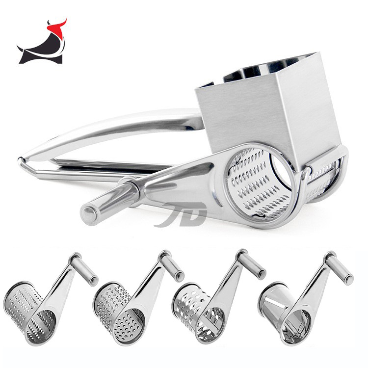 Cross-Border mano giratoria queso cepilladora tuerca rallador de acero inoxidable queso de tres piezas rallador herramientas de cocina