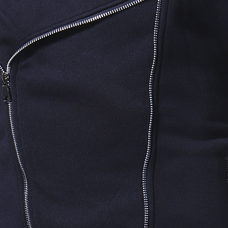 Casaco suéter masculino casual slim fit com zíper duplo diagonal, outono/inverno 2024_voghion.com