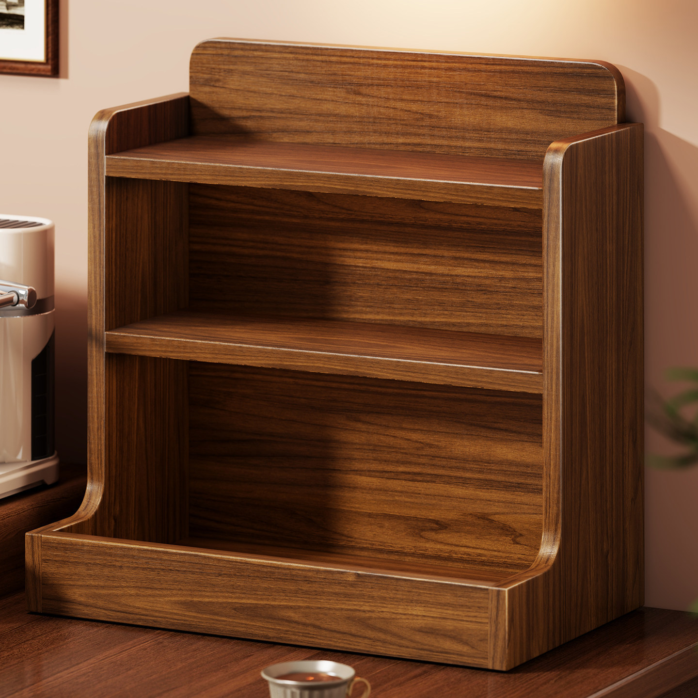 Organizador de Tazas de Mesa de Madera para Comedor y Mesa