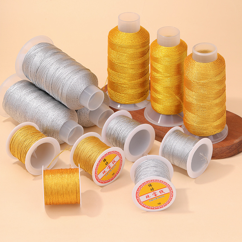 金銀糸 DIY ジュエリー編み糸金銀ブレスレット巻きネックレスタグラインタワーワイヤー|undefined
