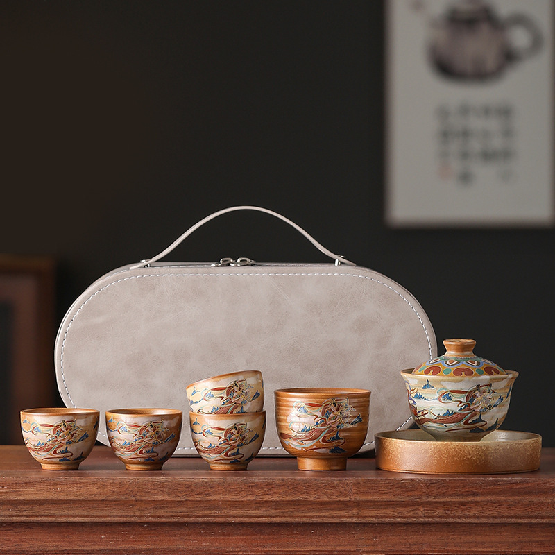 Elite tea set for home use, tea cup, handmade