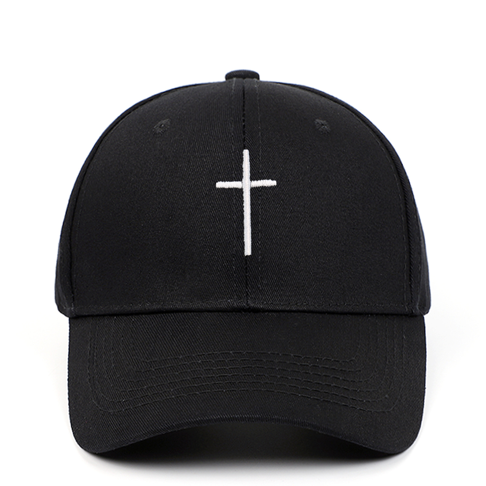 154g Weight Baseball Cap Hats Type Festival, Sports Occasion Unisex Basic Cross Embroidery Crimping Baseball Cap