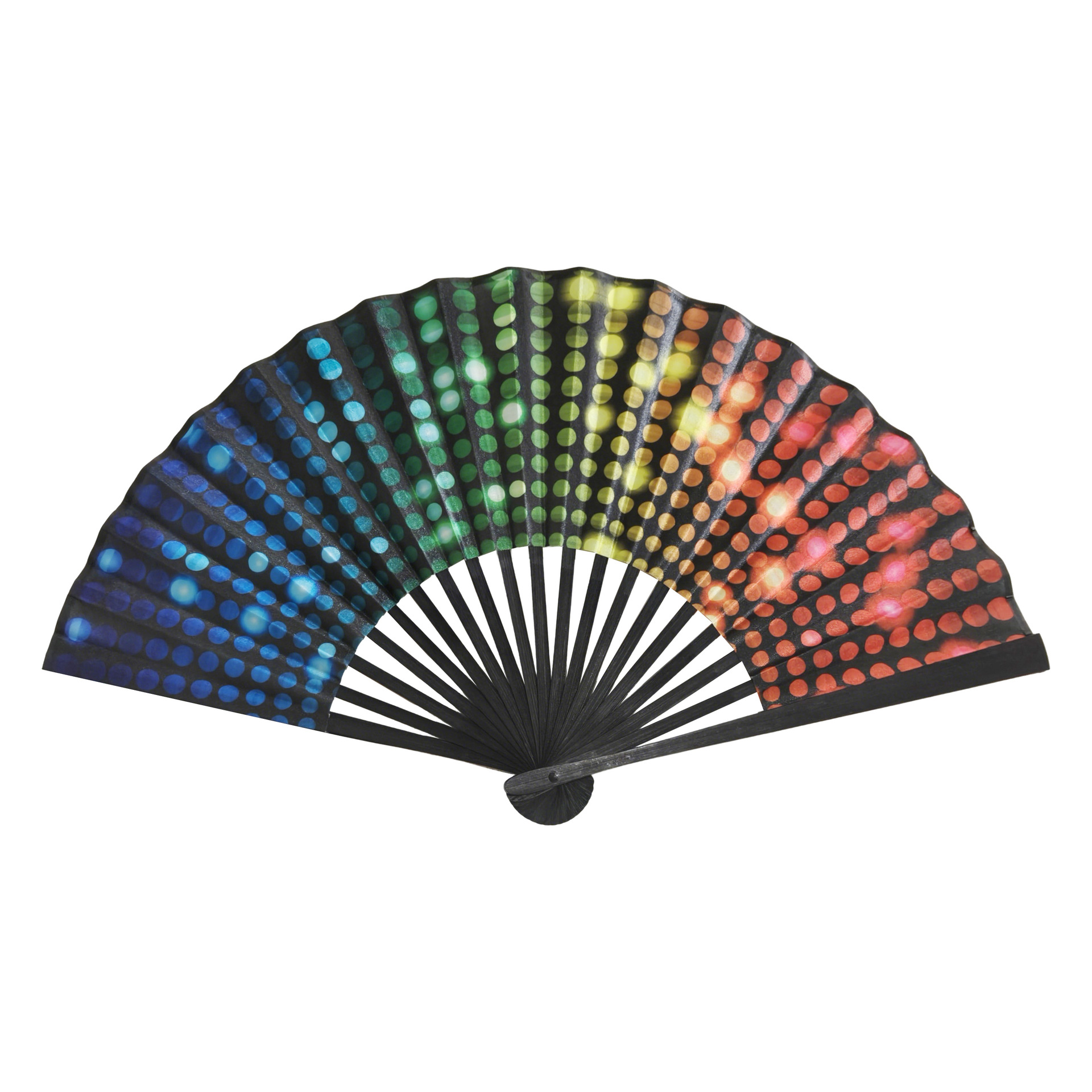 Abanico Plegable de Kung Fu de 33 cm de Plástico para Danza y Artes Marciales