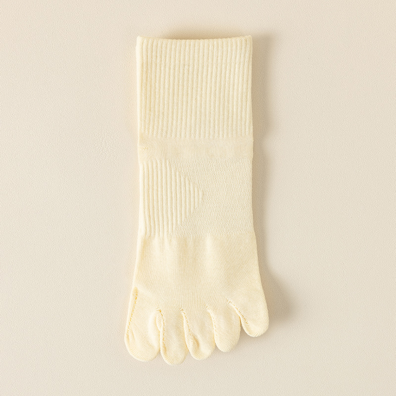 Calcetines de cinco dedos, calcetines de primavera y otoño, antiodorante, sudor, anti-bolas, calcetines de algodón puro transpirables y calcetines de barril cortos.